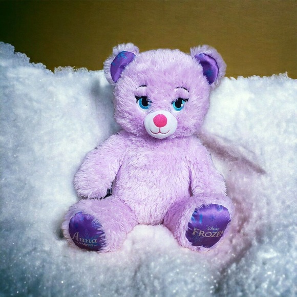 Build A Bear Workshop Disney Frozen Anna Plush 17" Purple Sparkle Bear - Picture 1 of 7
